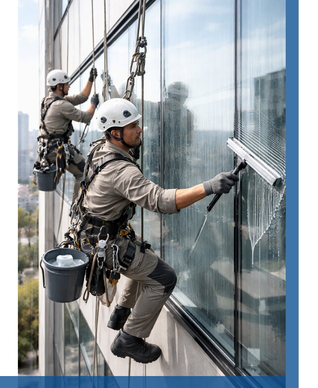 Мойка окон альпинистами в Мирном от 4549 р. | ВЫСОТНИК-Мир