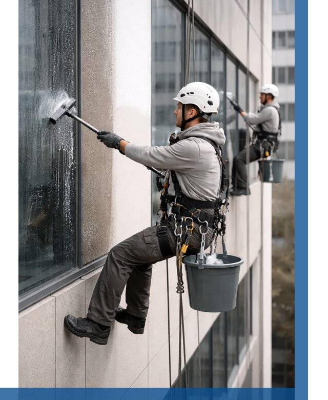 Мойка фасадов зданий в Мирном под ключ от 354 р. | ВЫСОТНИК-Мир