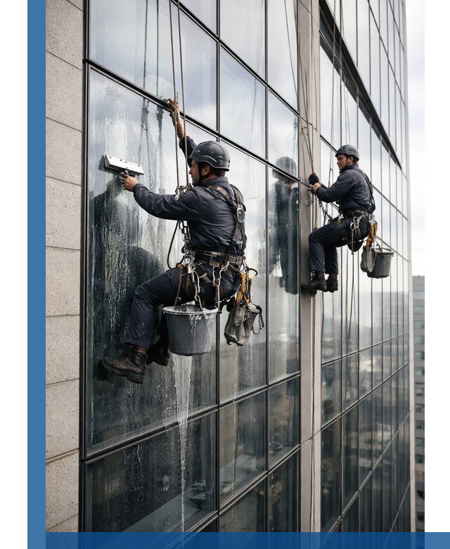 Профессиональная мойка стеклянных фасадов зданий в Мирном