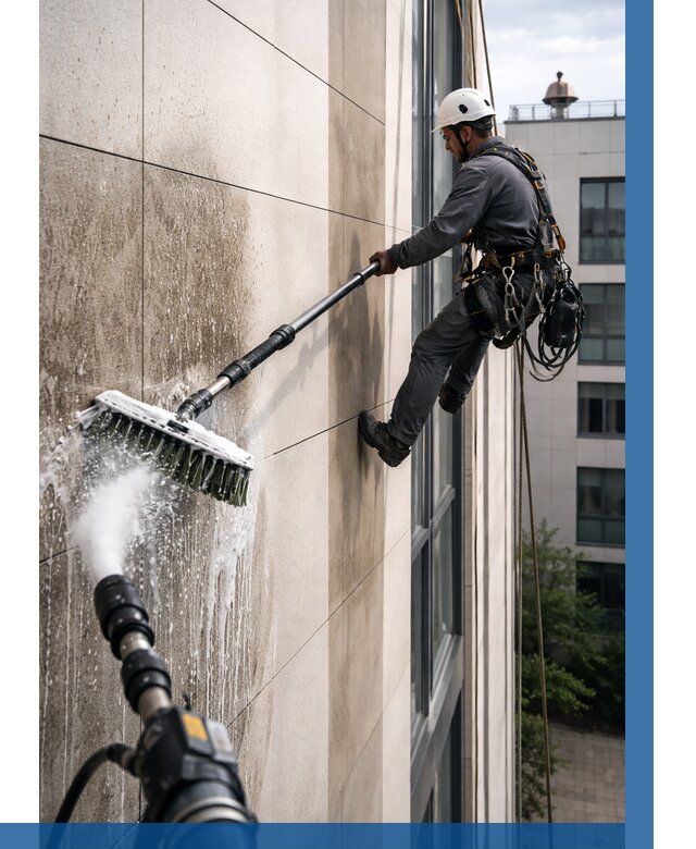 Мойка фасада из керамогранита в Мирном от 303 р. | ВЫСОТНИК-Мир