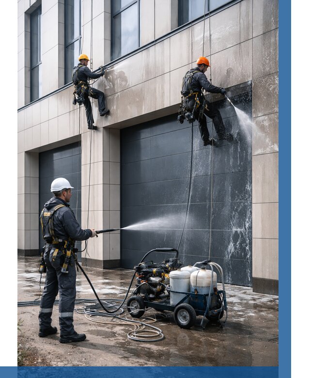 Послестроительная мойка фасада в Мирном от 303 р. | ВЫСОТНИК-Мир