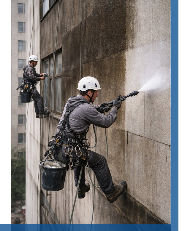 Очистка фасада от копоти в Мирном от 253 р. | ВЫСОТНИК-Мир