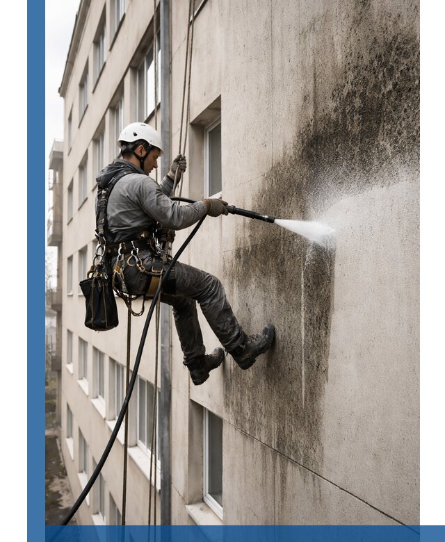 Профессиональная очистка фасадов от плесени в Мирном