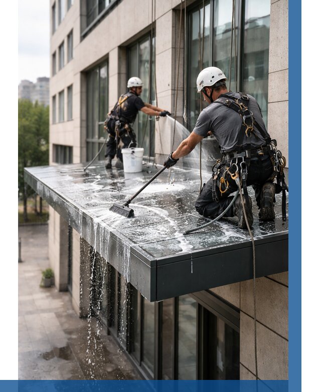 Мойка козырьков и навесов в Мирном от 3538 р. | ВЫСОТНИК-Мир