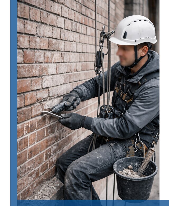 Расшивка кирпичных швов фасадов и стен, ремонт в Мирном