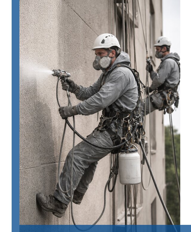 Безвоздушная покраска фасадов зданий в Мирном профессионально