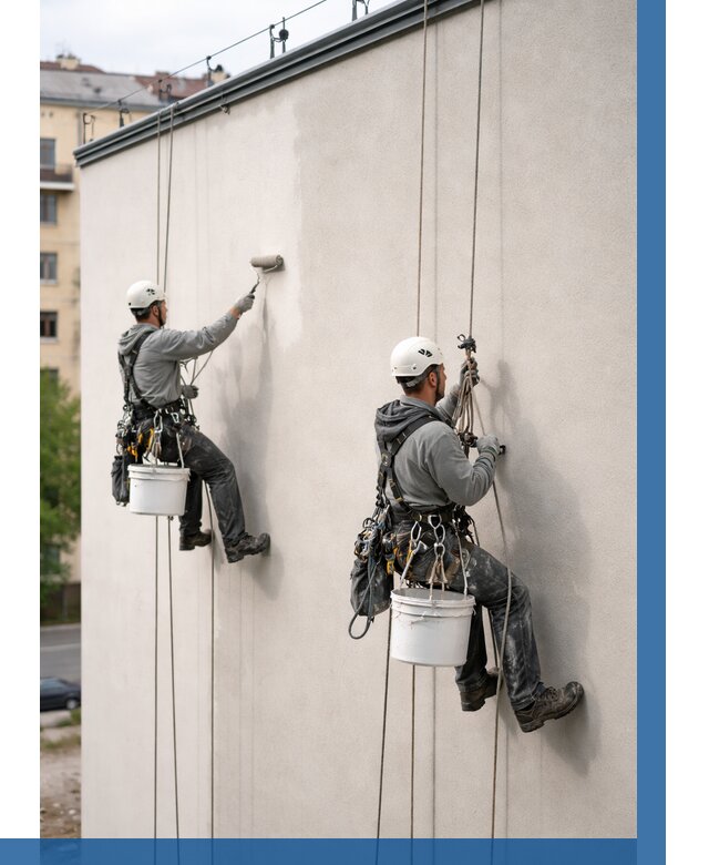 Покраска оштукатуренного фасада в Мирном от 323 р. | ВЫСОТНИК-Мир