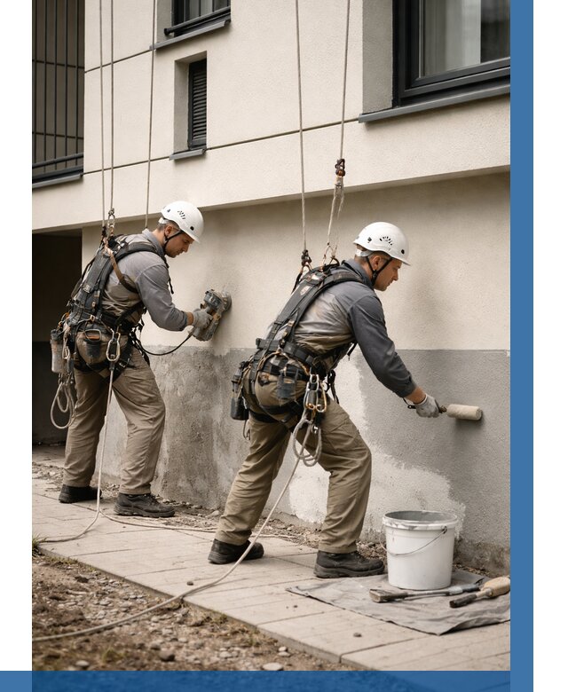 Окраска цоколя здания в Мирном от 455 р. под ключ | ВЫСОТНИК-Мир