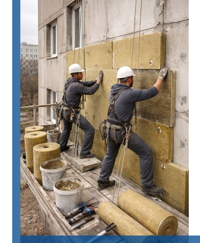 Утепление фасада минватой в Мирном под ключ с гарантией