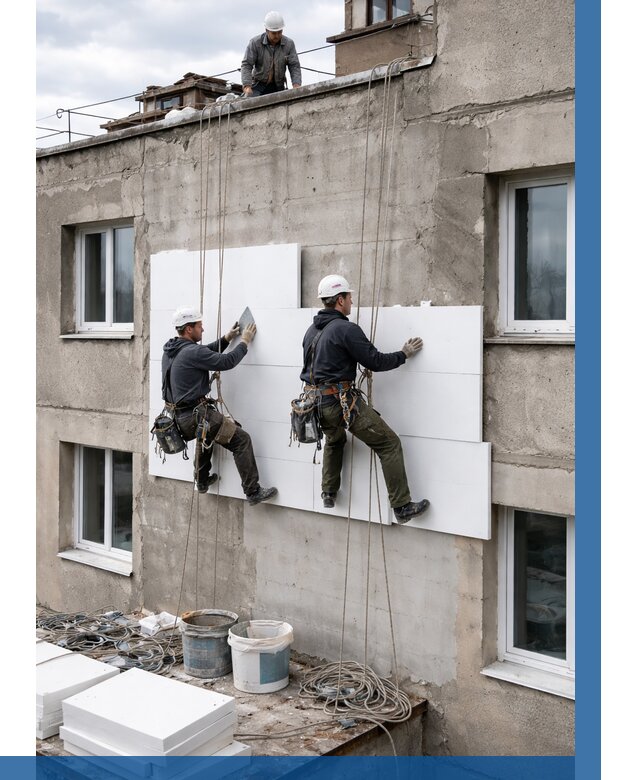 Утепление фасада пенополистиролом в Мирном от 1820 р. | ВЫСОТНИК-Мир