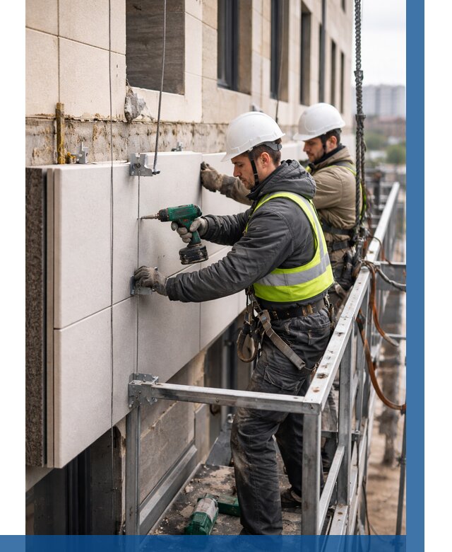 Монтаж фасадных термопанелей в Мирном от 1516 р. | ВЫСОТНИК-Мир