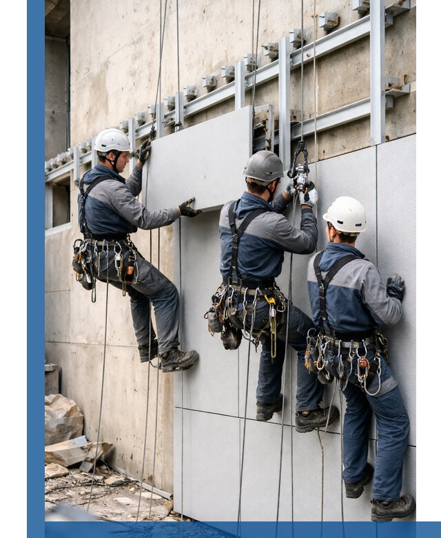 Монтаж вентилируемого фасада в Мирном под ключ с гарантией качества