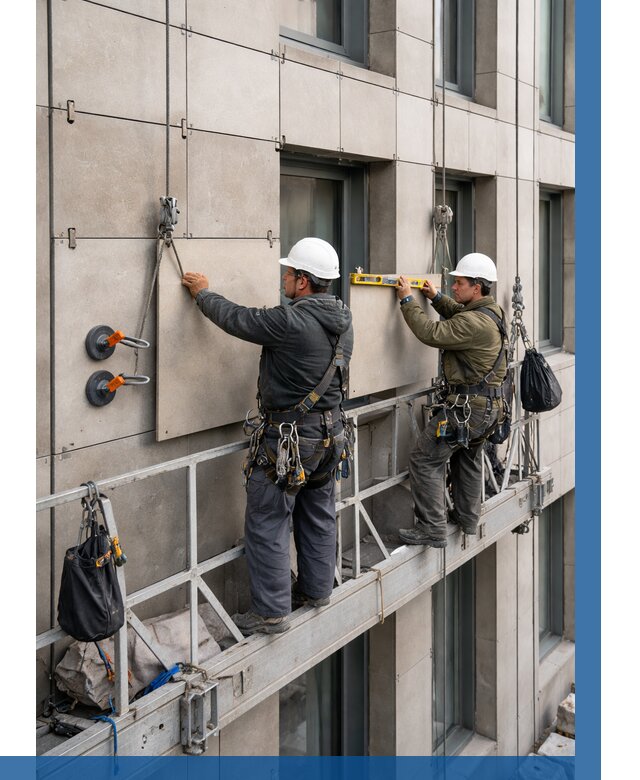 Монтаж керамогранита на фасад в Мирном от 2527 р. | ВЫСОТНИК-Мир