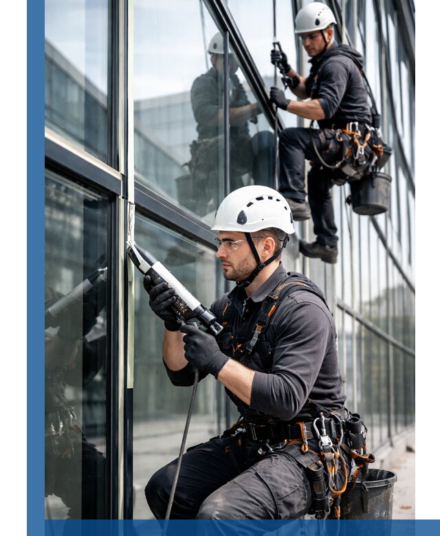 Герметизация витражных швов в Мирном для зданий и фасадов