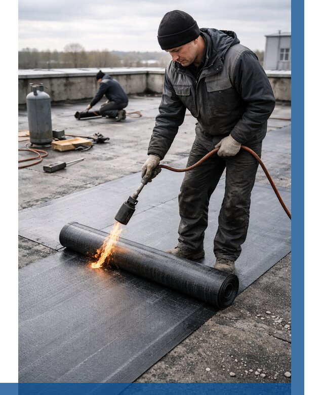 Ремонт наплавляемой кровли в Мирном от 708 р. | ВЫСОТНИК-Мир