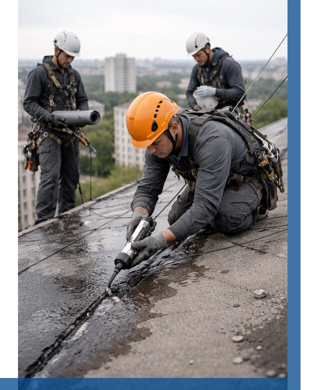Устранение протечек кровли в Мирном от 12131 р. | ВЫСОТНИК-Мир