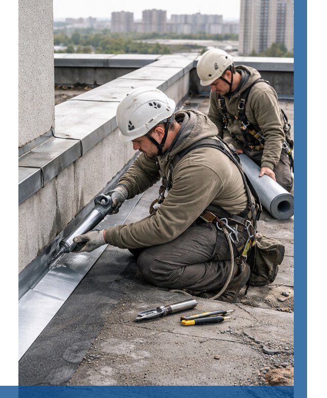 Ремонт кровельных примыканий в Мирном от 1213 р. | ВЫСОТНИК-Мир