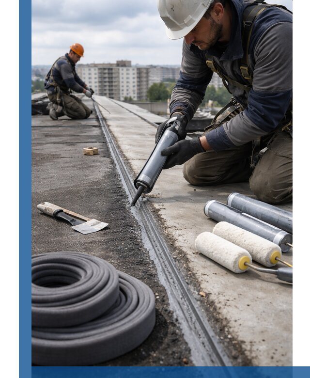 Герметизация швов кровли в Мирном с гарантией герметичности