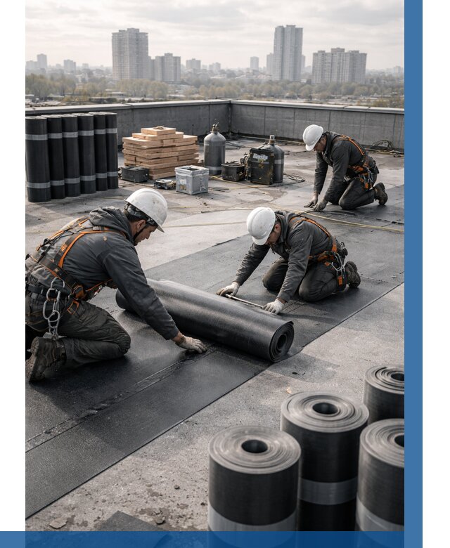 Монтаж мягкой кровли под ключ в Мирном от 455 р. | ВЫСОТНИК-Мир