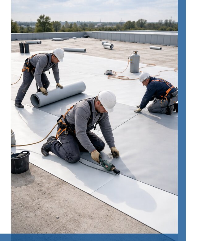 Монтаж мембранной кровли под ключ в Мирном от 1213 р. | ВЫСОТНИК-Мир