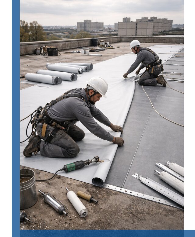 Монтаж мембранной кровли в Мирном для промышленных зданий