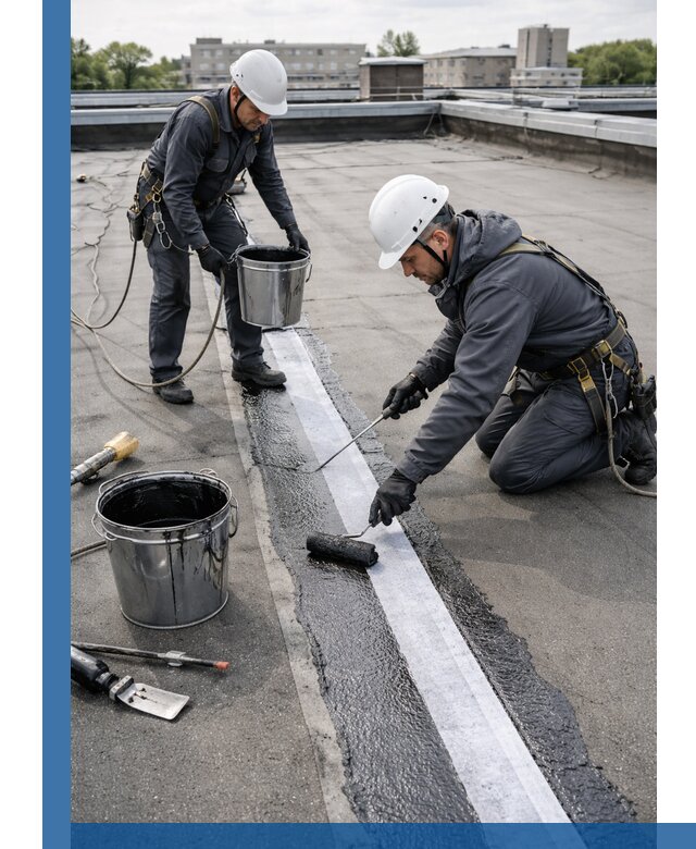 Гидроизоляция кровли мастикой в Мирном надежная защита