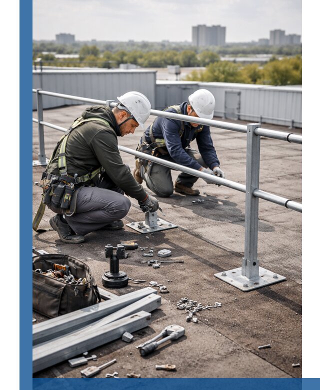 Монтаж кровельного ограждения в Мирном под ключ с гарантией