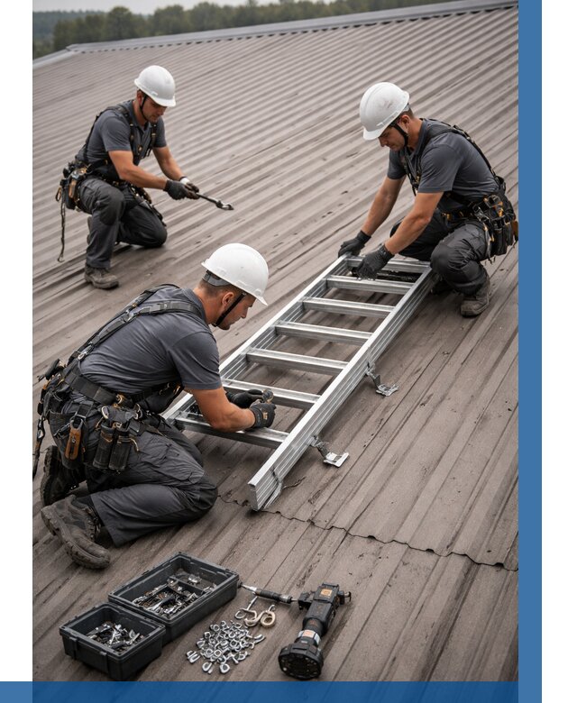 Монтаж кровельной лестницы в Мирном от 4549 р. | ВЫСОТНИК-Мир
