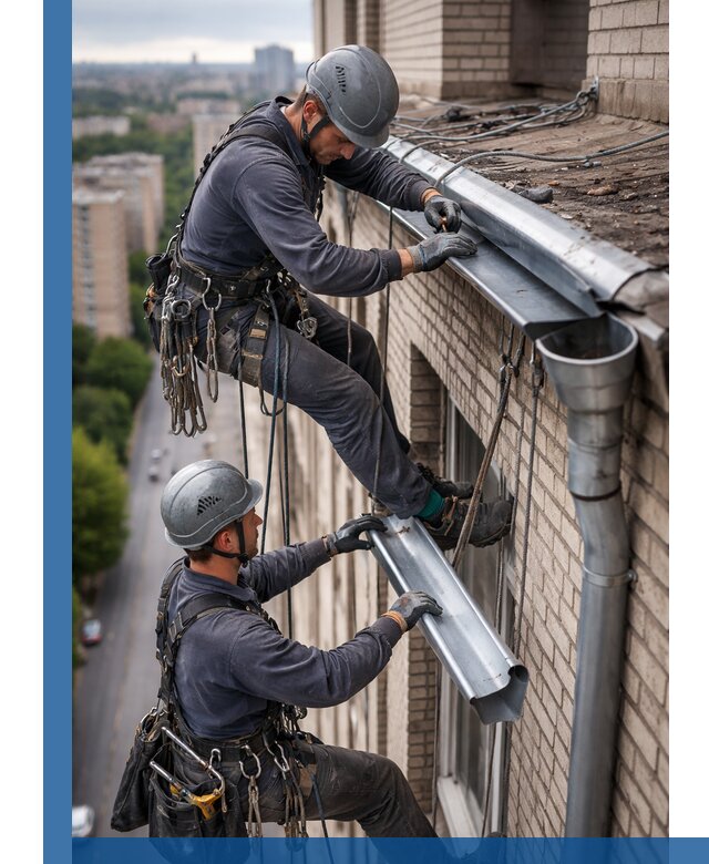 Ремонт водосточных желобов в Мирном, быстро и качественно