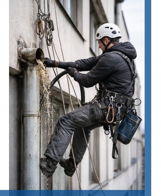 Прочистка водосточных труб в Мирном от 3538 р. | ВЫСОТНИК-Мир