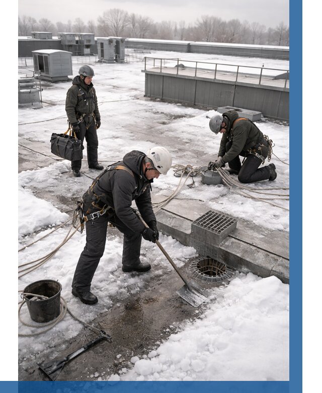 Абонентское обслуживание кровли зимой в Мирном от 8087 р. | ВЫСОТНИК-Мир