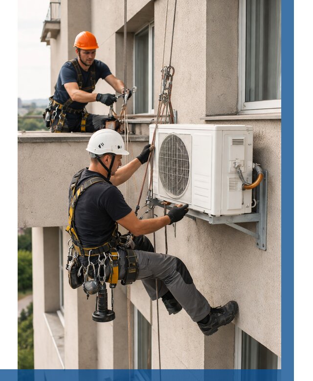 Монтаж внешнего блока кондиционера в Мирном от 6571 р. | ВЫСОТНИК-Мир