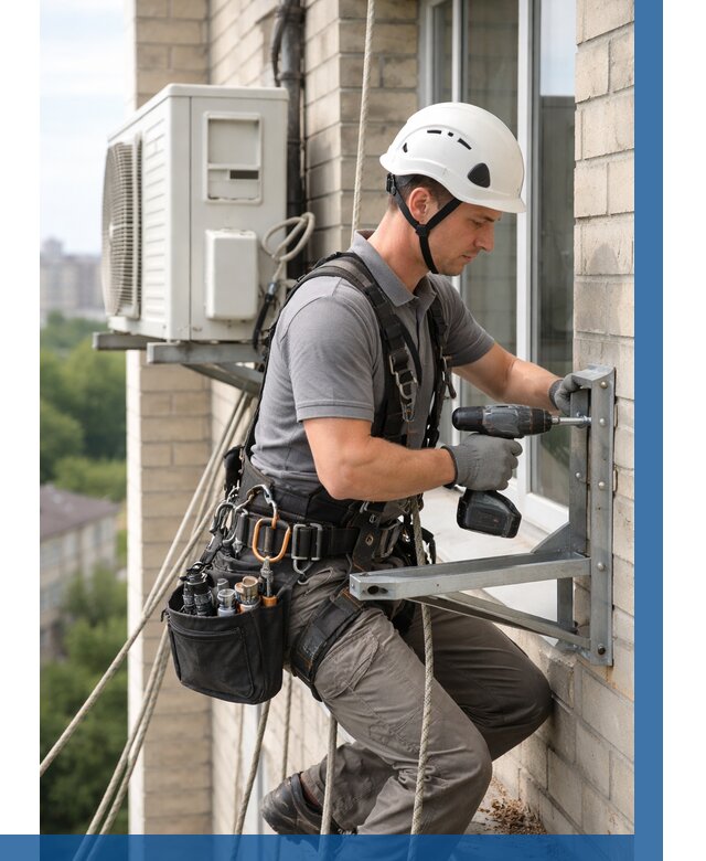 Установка кронштейнов кондиционера в Мирном от 3538 р. | ВЫСОТНИК-Мир