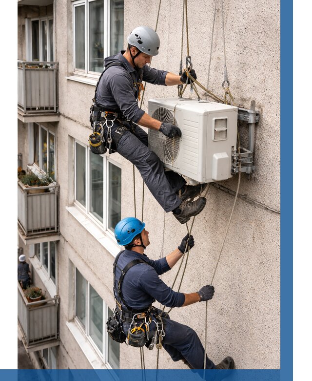 Перенос внешнего блока кондиционера в Мирном от 9098 р.| ВЫСОТНИК-Мир