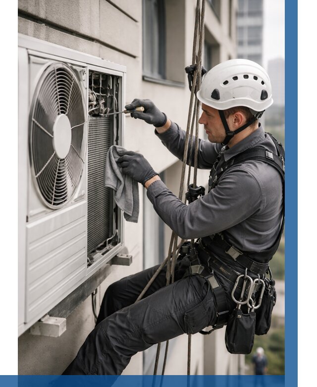 Обслуживание внешнего блока кондиционера в Мирном от 2729 р.ВЫСОТНИК-Мир