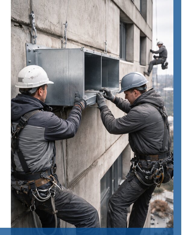 Монтаж вентиляционных коробов в Мирном от 3033 р. | ВЫСОТНИК-Мир