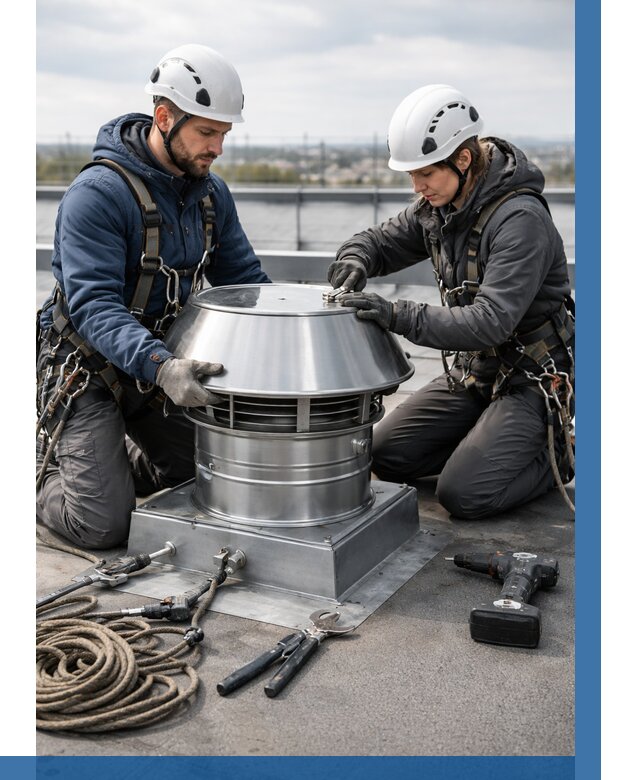 Установка дефлекторов на кровле в Мирном от 4549 р. | ВЫСОТНИК-Мир