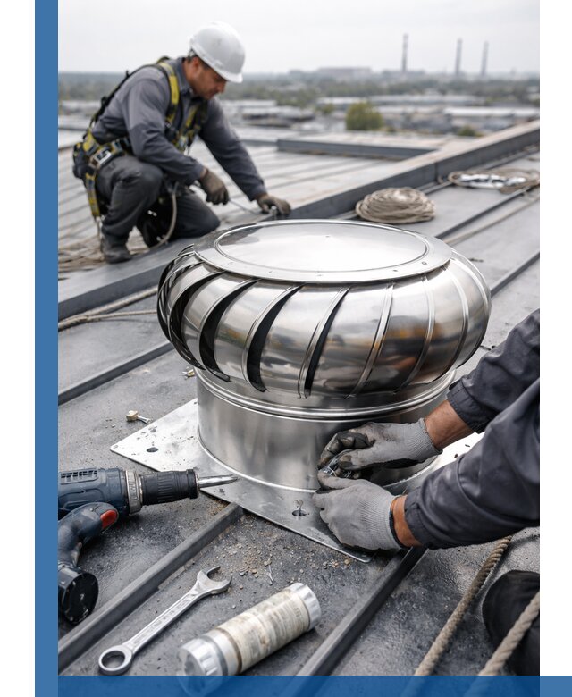 Установка дефлекторов на кровле в Мирном профессионально