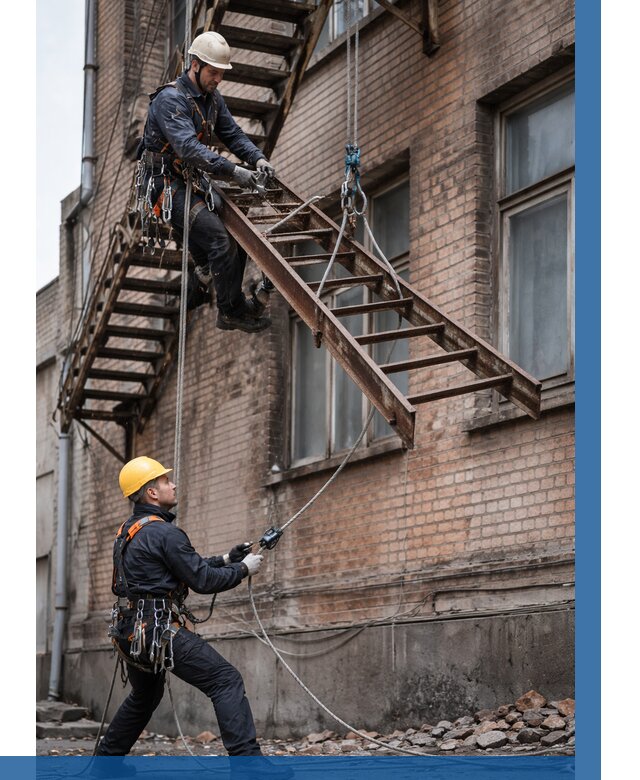 Демонтаж пожарной лестницы в Мирном от 12131 р. | ВЫСОТНИК-Мир
