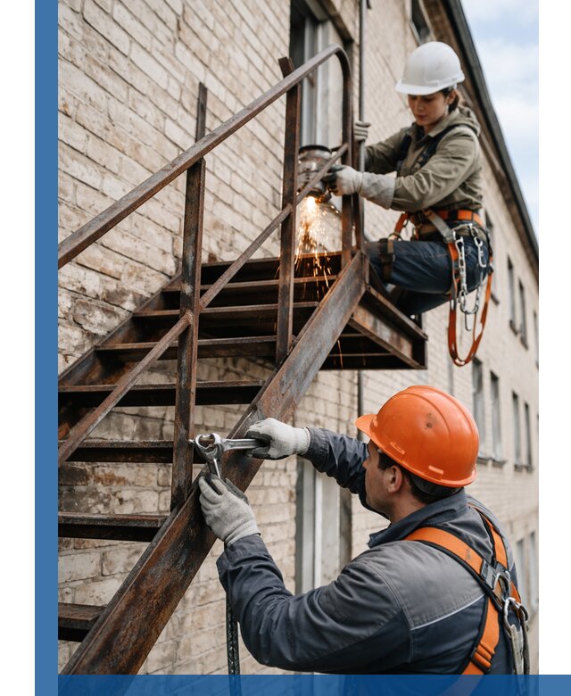 Ремонт и восстановление пожарных лестниц с выездом в Мирном