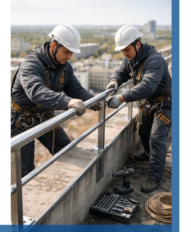 Монтаж перил на высоте в Мирном от 2527 р. | ВЫСОТНИК-Мир