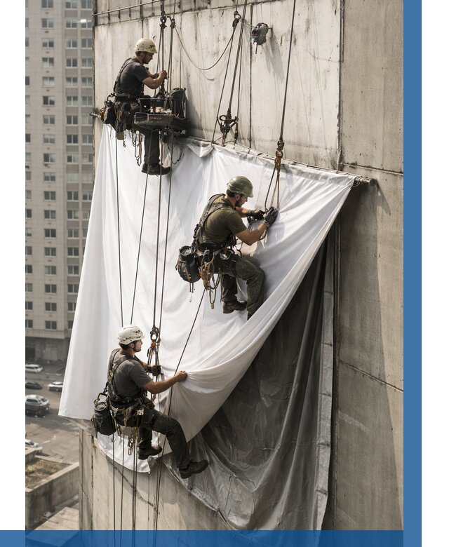 Замена баннерного полотна в Мирном от 6571 р. | ВЫСОТНИК-Мир—заказать