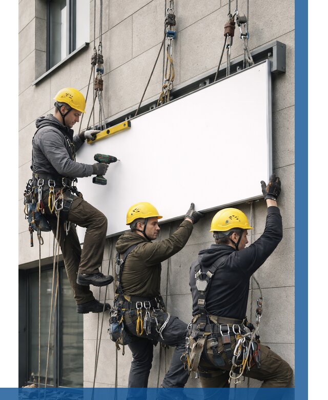 Монтаж рекламной вывески в Мирном от 8087 р. | ВЫСОТНИК-Мир