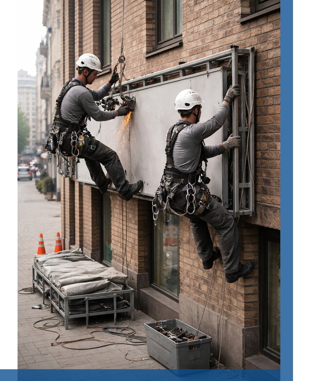 Демонтаж рекламной вывески в Мирном от 6571 р. | ВЫСОТНИК-Мир