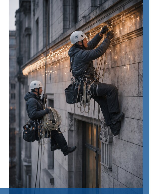 Монтаж новогодней иллюминации в Мирном от 8593 р. | ВЫСОТНИК-Мир