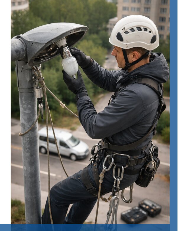 Замена ламп на высоте в Мирном от 2527 р. | ВЫСОТНИК-Мир