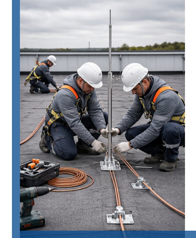 Монтаж молниезащиты на кровле в Мирном под ключ с гарантией