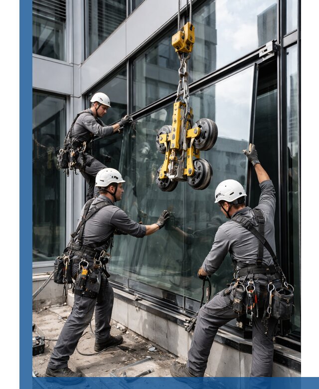 Структурное остекление фасадов в Мирном монтаж и обслуживание