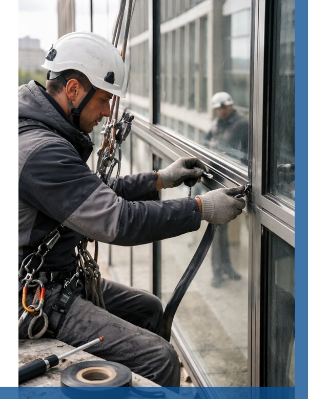 Ремонт витражных конструкций в Мирном от 3538 р. | ВЫСОТНИК-Мир