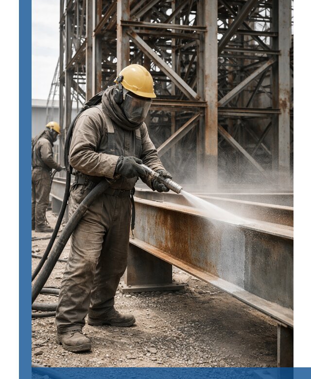 Пескоструйная очистка металлоконструкций в Мирном промышленная